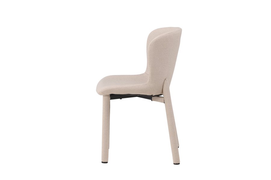 VENTURE DESIGN Astoria spisestol - beige bouclé-stoff