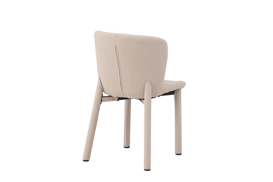 VENTURE DESIGN Astoria spisestol - beige bouclé-stoff