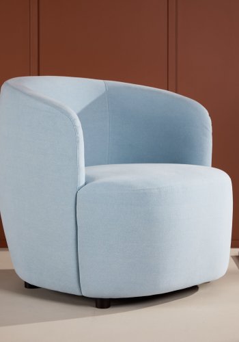 VENTURE DESIGN Bobbo lenestol, med armlener - babybltt stoff og bjrketre