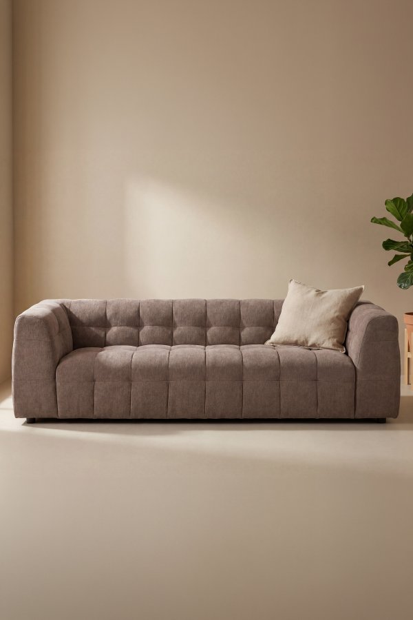 VENTURE HOME Malou 3 pers. sofa - brun polyester og polypropylen