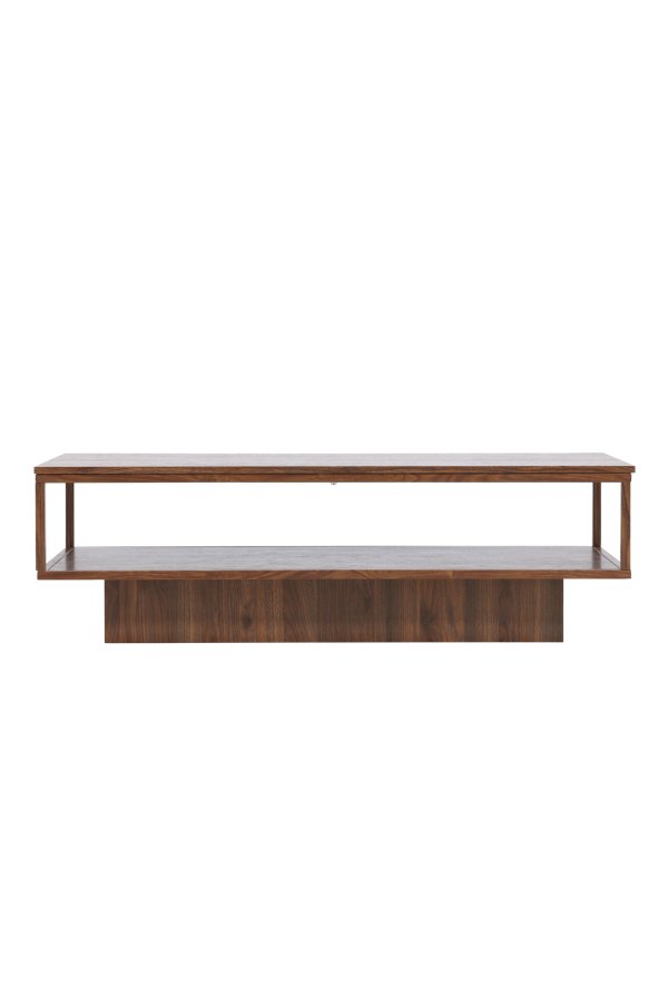 VENTURE DESIGN Maglehem Sofabord - 130*60*38cm - St�l Valn�d / MDF Valn�d 3D-papir