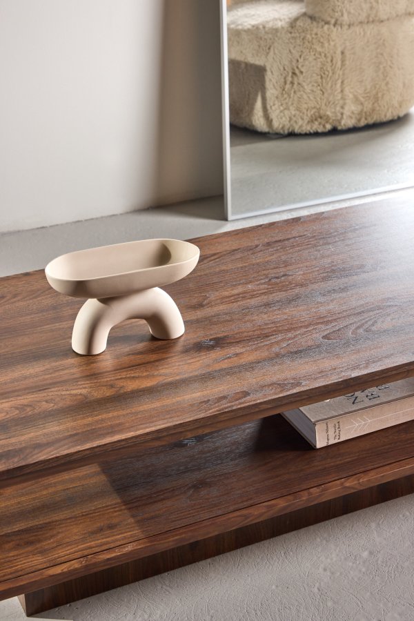 VENTURE DESIGN Maglehem Sofabord - 130*60*38cm - St�l Valn�d / MDF Valn�d 3D-papir