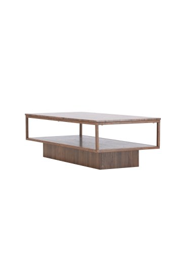 VENTURE DESIGN Maglehem Sofabord - 130*60*38cm - St�l Valn�d / MDF Valn�d 3D-papir