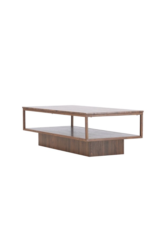 VENTURE DESIGN Maglehem Sofabord - 130*60*38cm - St�l Valn�d / MDF Valn�d 3D-papir
