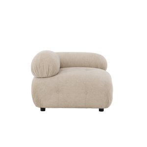 VENTURE HOME Mika modulsofa, hjrne, venstre - beige polyester og plastik