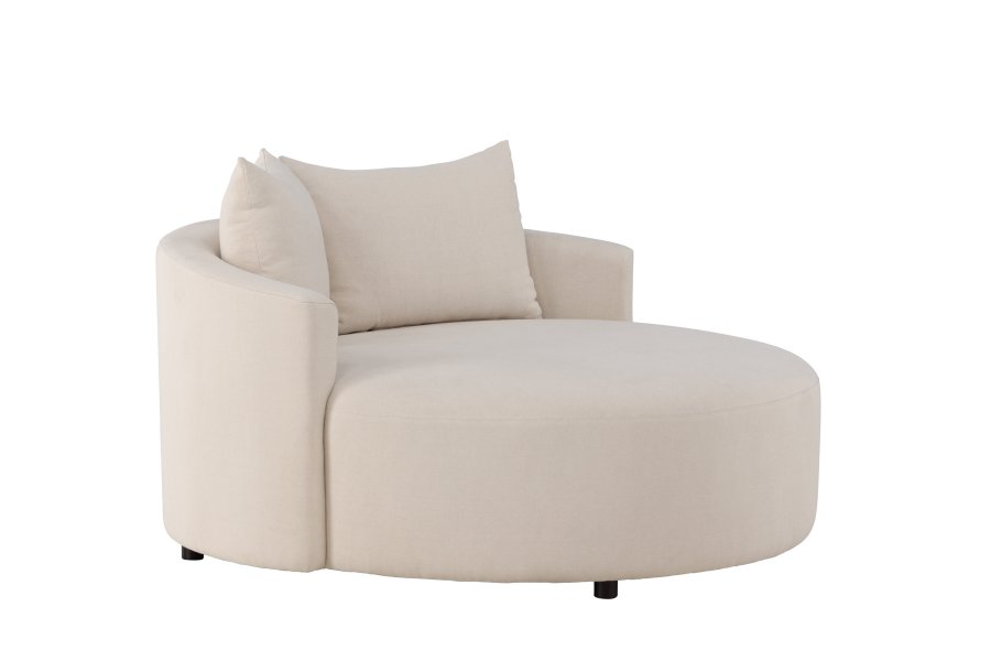 VENTURE DESIGN Kelso sofa, rund - beige lin (150)