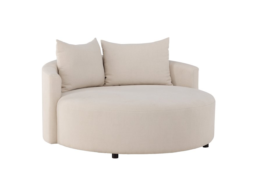 VENTURE DESIGN Kelso sofa, rund - beige lin (150)