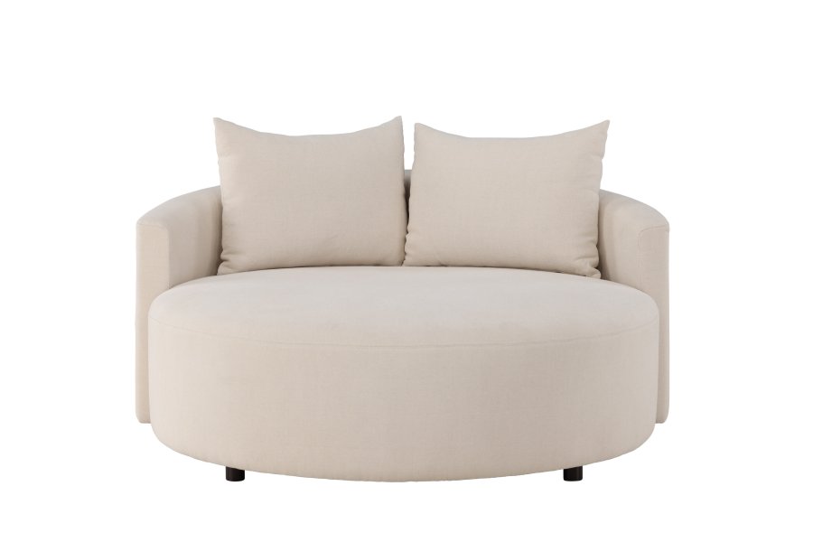 VENTURE DESIGN Kelso sofa, rund - beige lin (150)
