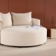 VENTURE DESIGN Kelso sofa, rund - beige lin (150)