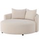 VENTURE DESIGN Kelso sofa, rund - beige lin (150)