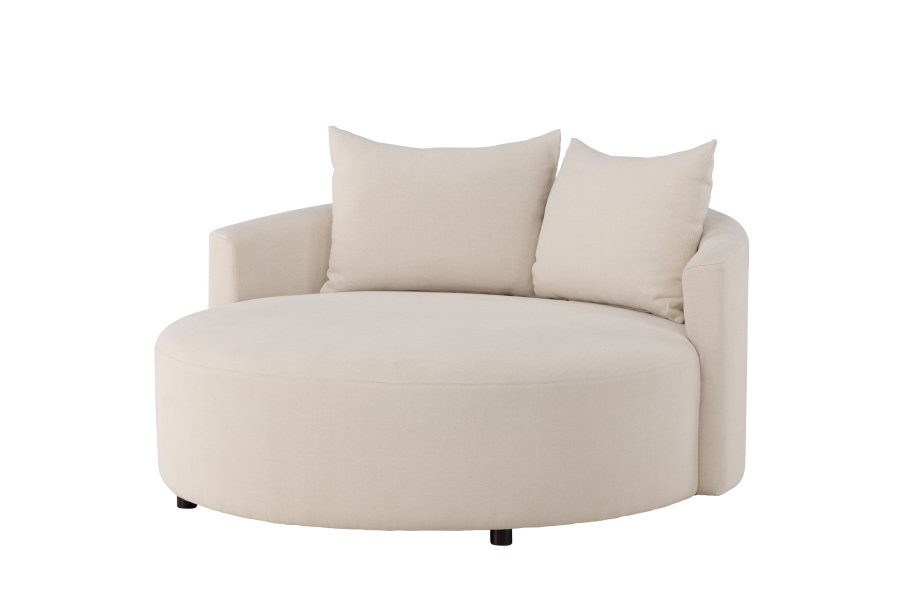 VENTURE DESIGN Kelso sofa, rund - beige lin (150)