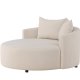 VENTURE DESIGN Kelso sofa, rund - beige lin (150)
