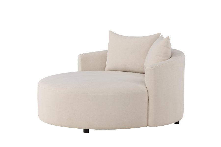 VENTURE DESIGN Kelso sofa, rund - beige lin (150)