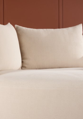 VENTURE DESIGN Kelso sofa, rund - beige lin (150)