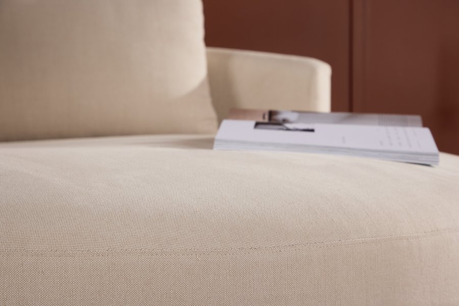 VENTURE DESIGN Kelso sofa, rund - beige lin (150)
