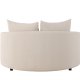 VENTURE DESIGN Kelso sofa, rund - beige lin (150)