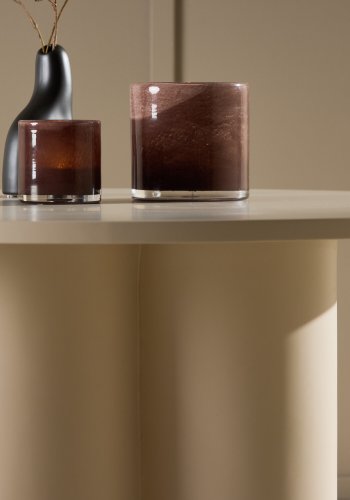 VENTURE DESIGN Olivia sofabord, rundt - beige MDF (80)