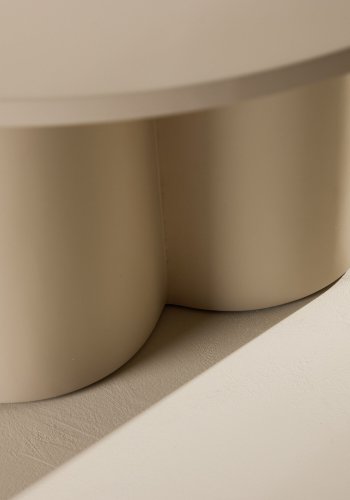 VENTURE DESIGN Olivia sofabord, rundt - beige MDF (80)