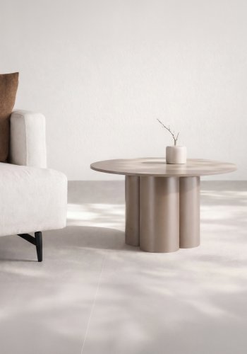VENTURE HOME Olivia sofabord, rund - brun MDF (�80)