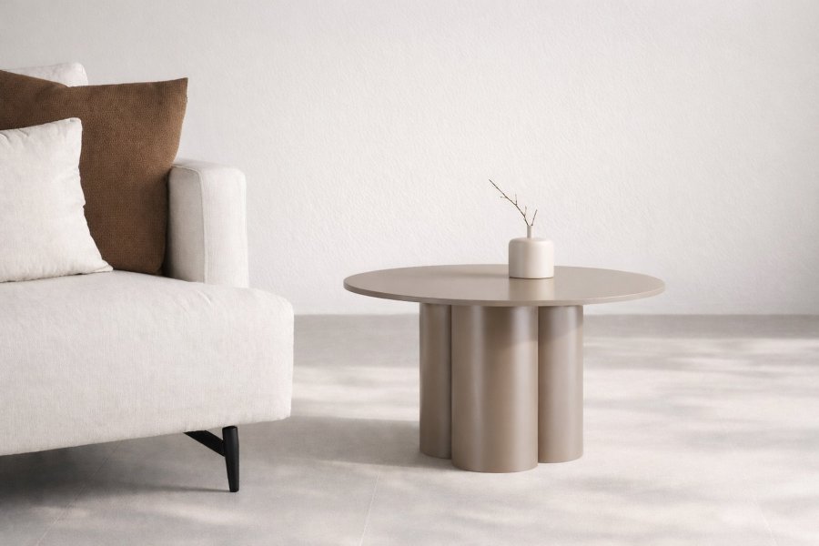 VENTURE HOME Olivia sofabord, rund - brun MDF (�80)