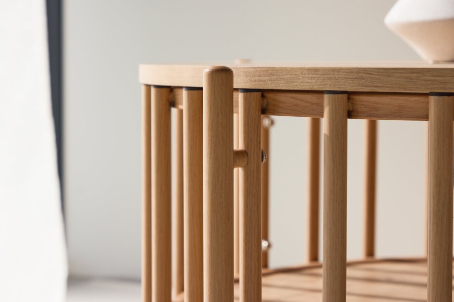 
VENTURE DESIGN Rubbo sofabord - naturfarget trelook, rundt
