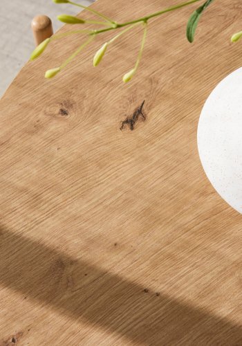 
VENTURE DESIGN Rubbo sofabord - naturfarget trelook, rundt
