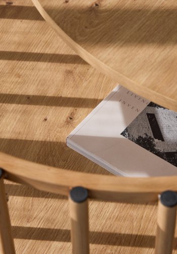 
VENTURE DESIGN Rubbo sofabord - naturfarget trelook, rundt
