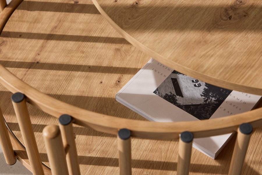 
VENTURE DESIGN Rubbo sofabord - naturfarget trelook, rundt
