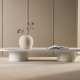 VENTURE DESIGN Narvik sofabord, ovalt - beige sintret stein (190x60)
