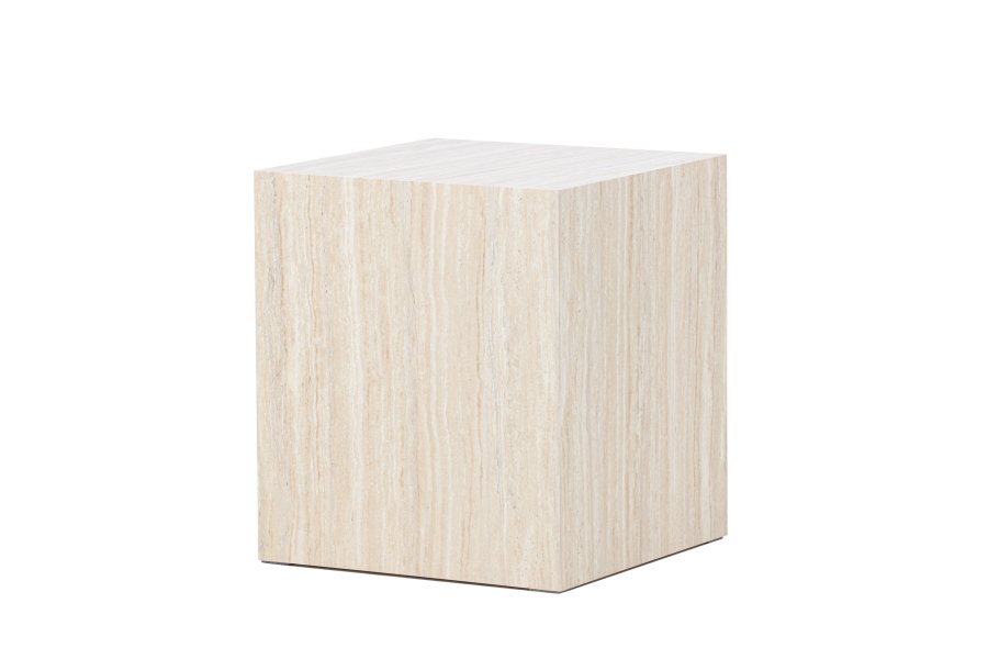 VENTURE HOME York salongbord 45x40x40 cm - Travertin-utseende