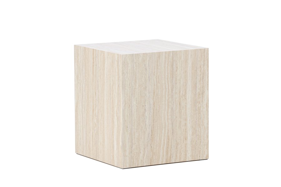 VENTURE HOME York salongbord 45x40x40 cm - Travertin-utseende