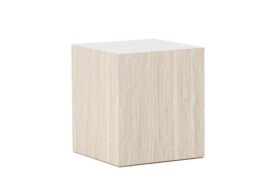 VENTURE HOME York salongbord 45x40x40 cm - Travertin-utseende