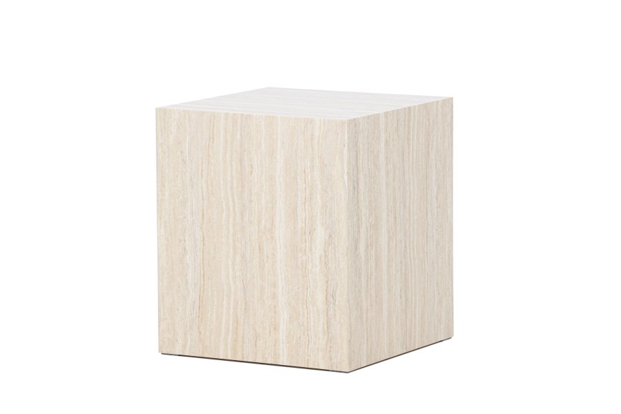 VENTURE HOME York salongbord 45x40x40 cm - Travertin-utseende