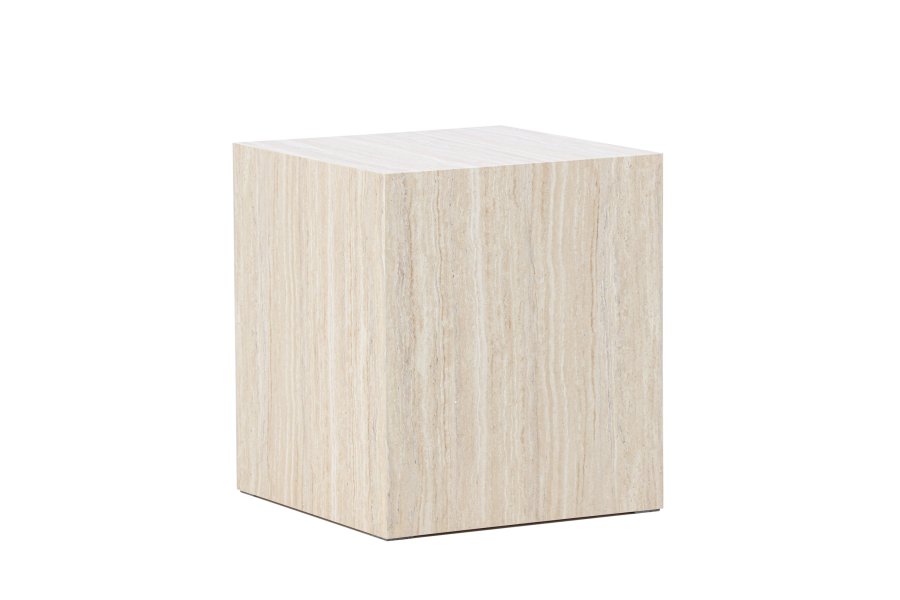 VENTURE HOME York salongbord 45x40x40 cm - Travertin-utseende