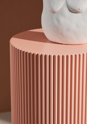 VENTURE DESIGN Lenox sidebord, rund - fersken MDF (30,5xH50)