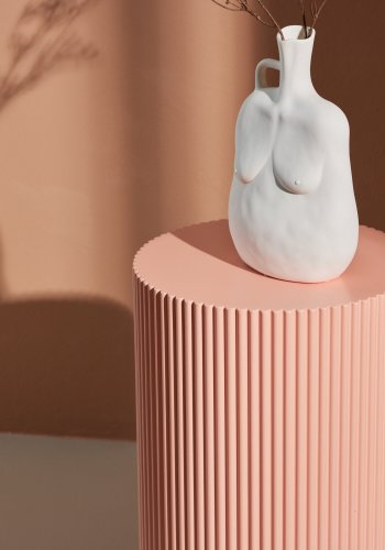 VENTURE DESIGN Lenox sidebord, rund - fersken MDF (30,5xH50)