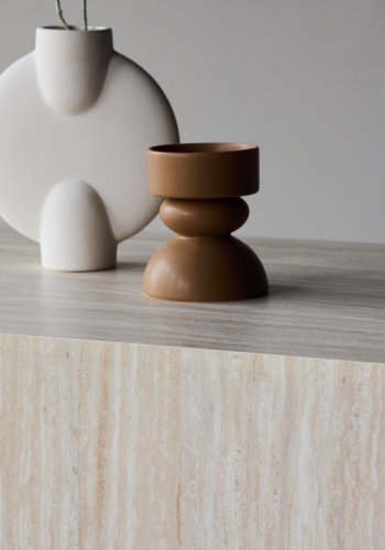 VENTURE HOME York salongbord 40x60x80 cm - Travertin-utseende