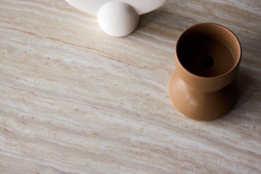 VENTURE HOME York salongbord 40x60x80 cm - Travertin-utseende