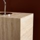 VENTURE DESIGN York sidebord, rektangulrt - beige MDF med travertin-utseende (35x25)