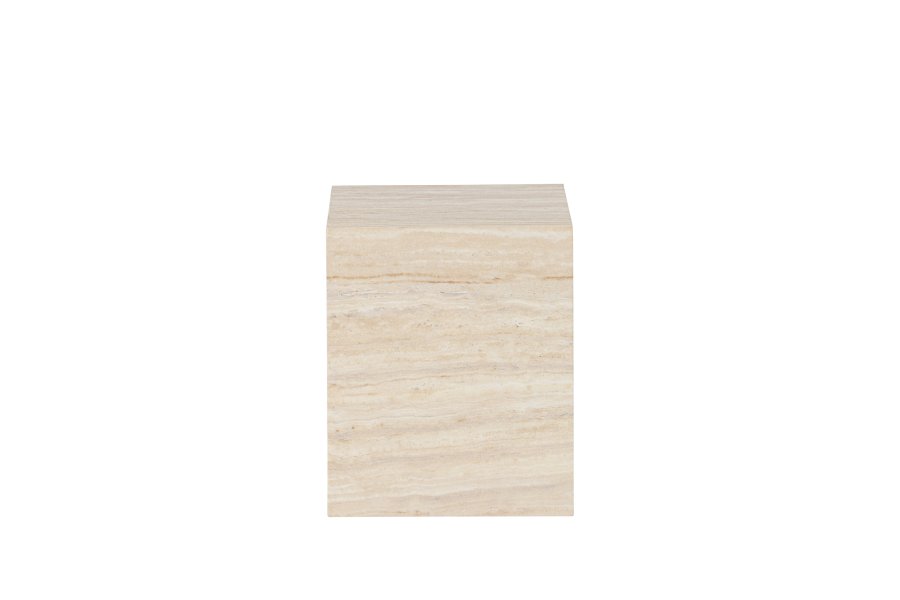 VENTURE DESIGN York sidebord, rektangulrt - beige MDF med travertin-utseende (35x25)