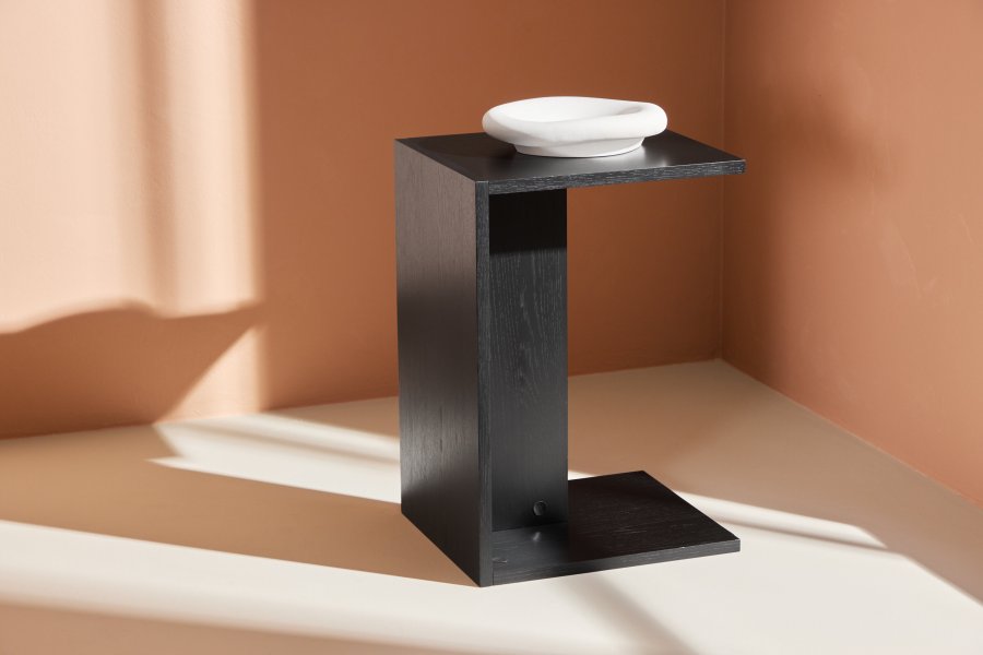 VENTURE DESIGN Juni sidebord, rektangulr - sort finr (58x35)