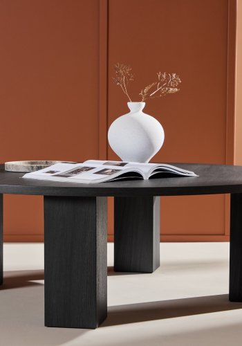 VENTURE DESIGN Juno sofabord, rund - sort MDF (120)