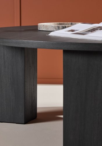 VENTURE DESIGN Juno sofabord, rund - sort MDF (120)