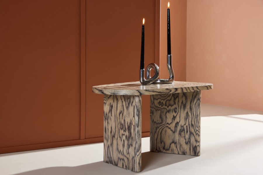 VENTURE DESIGN Grönvik Couchtisch – grau bedrucktes MDF (7045)