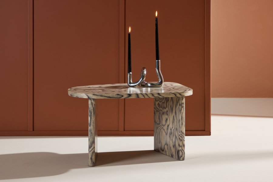 VENTURE DESIGN Grönvik Couchtisch – grau bedrucktes MDF (7045)