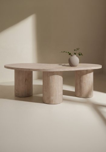 VENTURE HOME Megg sofabord, organisk - natur MDF (130x78)