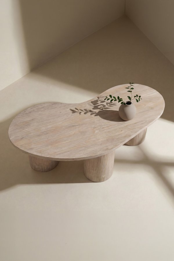 VENTURE HOME Megg sofabord, organisk - natur MDF (130x78)