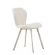 VENTURE DESIGN Lilja spisestuestol - beige polyesterstoff og stl