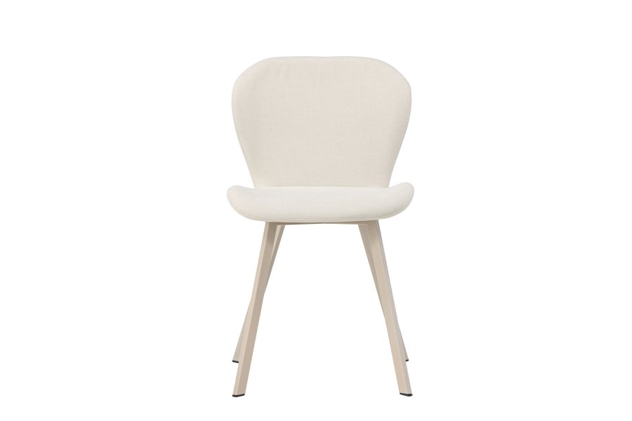 VENTURE DESIGN Lilja spisestuestol - beige polyesterstoff og stl