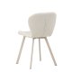 VENTURE DESIGN Lilja spisestuestol - beige polyesterstoff og stl